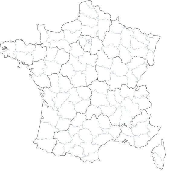 Carte de France des implantations Ersya